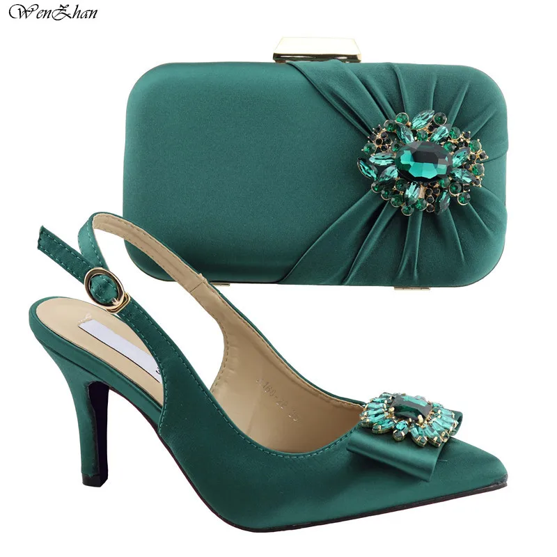 Décoré Ensembles Top blue Mode De Strass Et green 2 Qualité wine Italiennes Pour 38 Noires sliver Avec Chaussures C92 42 Black Partie Style Sac Pochette Ox8Awt0nBq