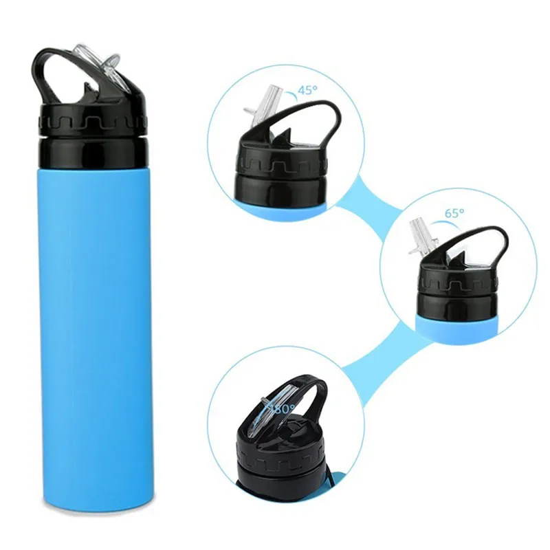 Складная бутылка для воды портативный BPA Free герметичный легкий силиконовый