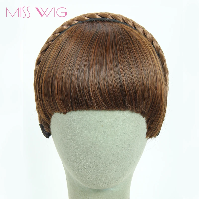 Miss wig 3 Цвета в наличии поддельная накладная челка для девочек спереди аккуратная