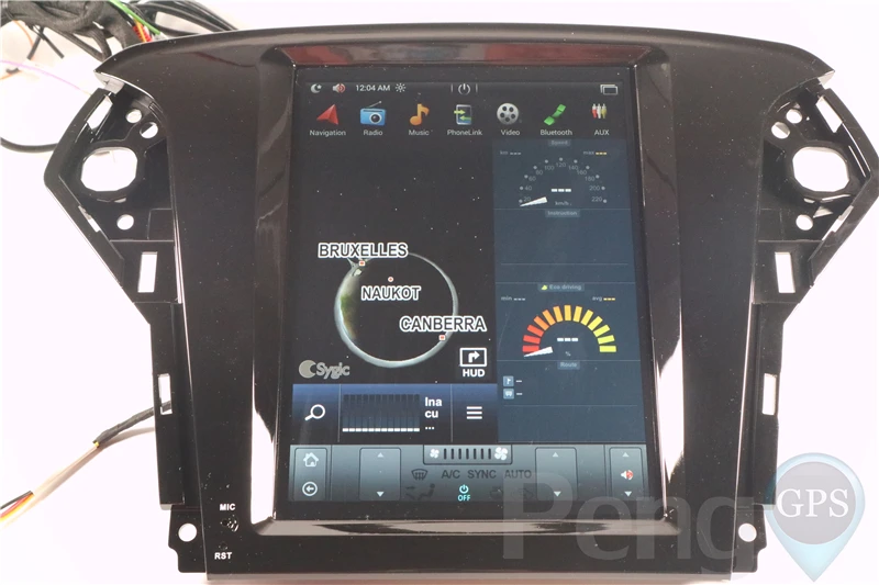 Best Tesla Style 10.4 Inch IPS Android Car Radio DVD Player GPS Navigation for Ford Mondeo/Fusion 2007-2012 Supports Seat Heating 6