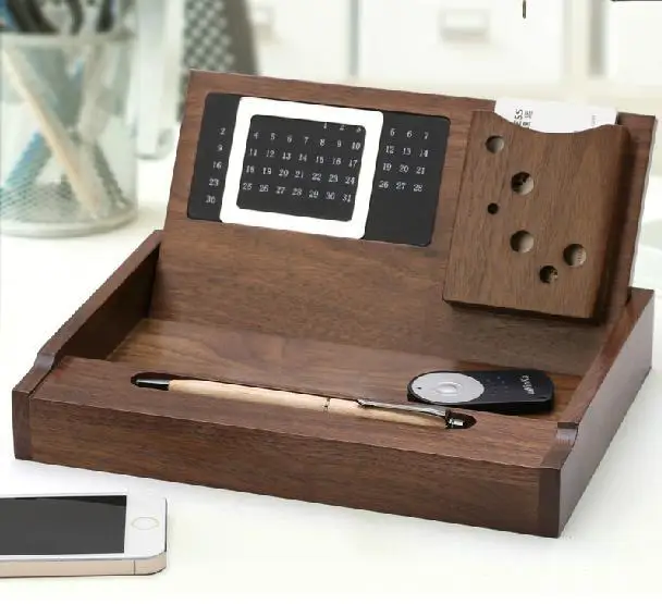 Creative Walnut Wood Wooden Desk Organizers Multifunction Creative Walnut Wood Wooden Desk Organizers Multifunction