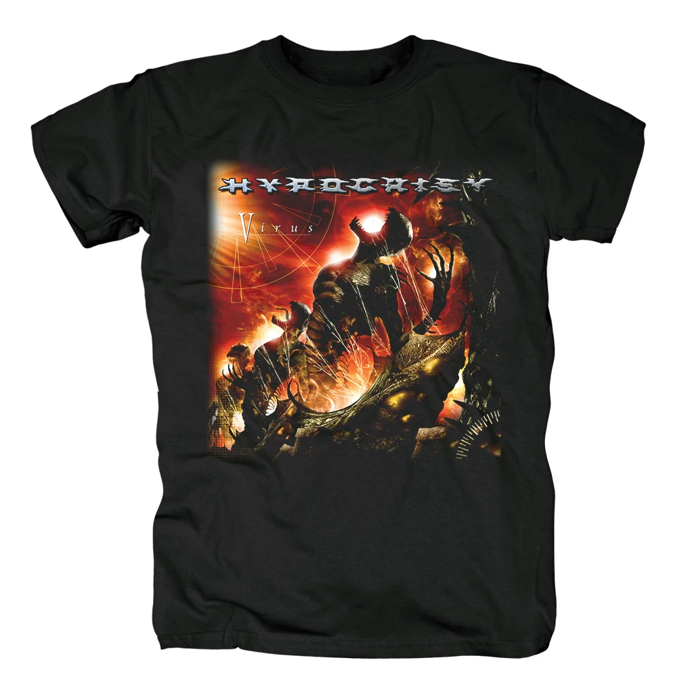 

Bloodhoof Hypocrisy-End-of-Disclosur Death Metal/Black Metal Scandinavian Metal Men's Black T-shirt Asian Size