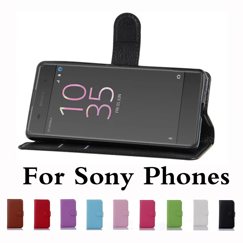 Wallet Case Pu Top Leather Housing For Sony Xperia XZ4 XZ3 XZ2 L2 L1 XA3 XA2 XA1 XZ1 XZ X XA E5 Plus ultra Premium Compact Mini | Мобильные