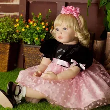 Популярные кукла-реборн из ПВХ силиконовые детские куклы сопровождать ручной работы реалистичные принцесса кукла "малыш" малыш high-end; подарки на год и Рождество