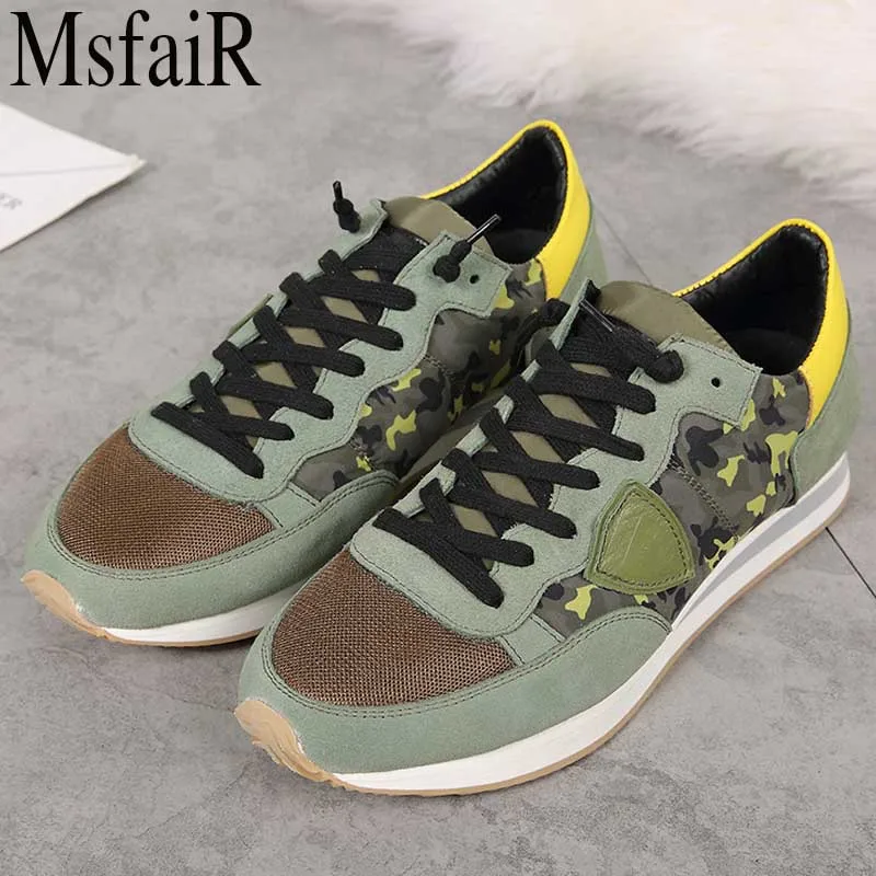 

MSFSIR 2018 Running Shoes Woman Brand Summer Breathable Mesh Women Sport Shoes Outdoor Athletic Cow Leather Men Sneakers Run