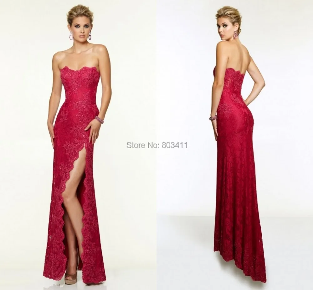 straight cut long gown