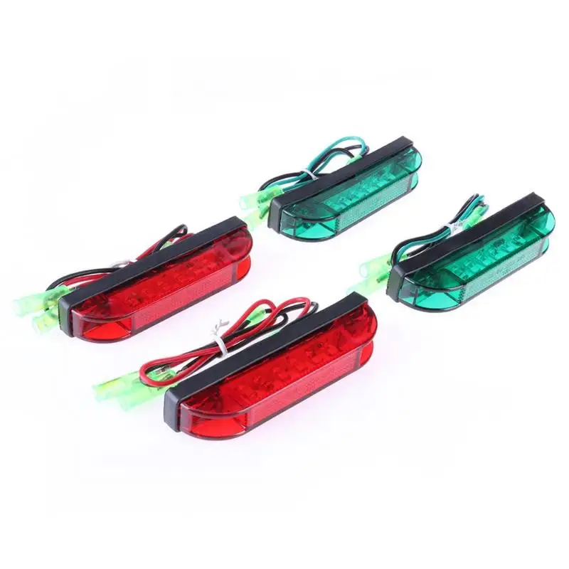 

VODOOL 4Pcs Red Green Lights Car Boat Navigation LED Lighting Waterproof Marine Utility Light Bars Boat Decor Styling Work Lamp