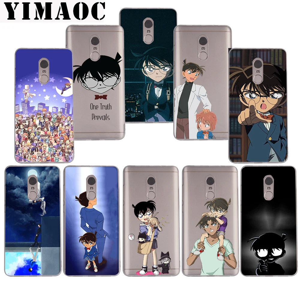 

YIMAOC 47z Anime Detective Conan Soft Case for Xiaomi Mi a1 a2 f1 6 8 lite se mix 2s Redmi 5 6 6a S2 Plus 5A Note 5 6 Pro 4 X