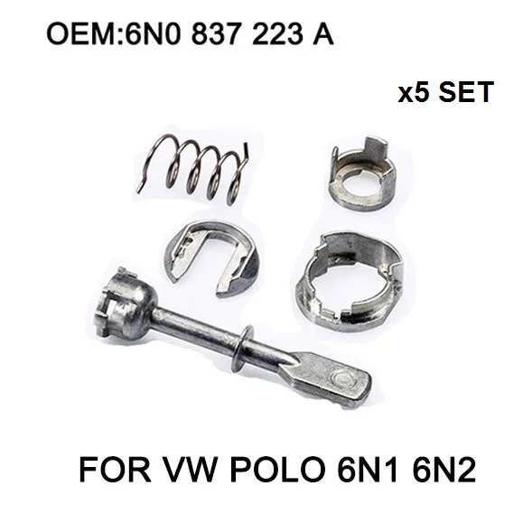 X5 مجموعة الحديد باب السيارة قفل اسطوانة إصلاح kit for vw polo 6N1 6N2 1997-2002 جبهة اليسار أو اليمين oe #6n0 837 223A جديد