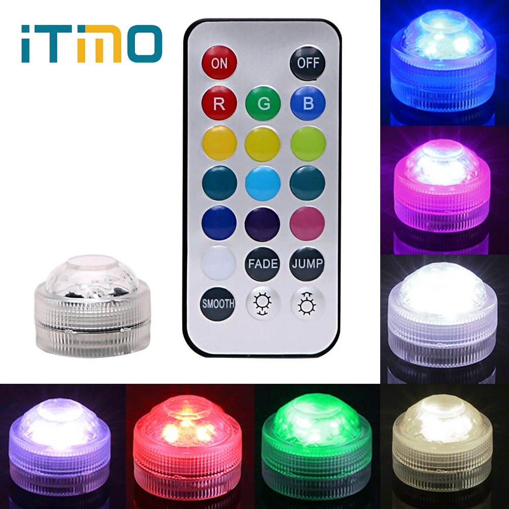 

iTimo Tea Light Holiday Lighting 22Keys Remote Control Home Decoration Paper Lantern Light Submersible LED RGB Waterproof