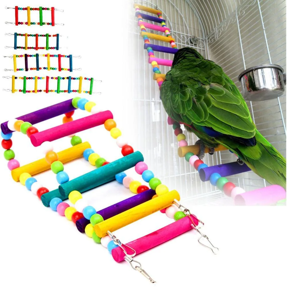 Hot Wooden Pet Bird Parrot Toys Arch Bridge Swing Toy Pet Products Accessories for Parrots