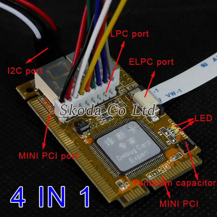

Free shipping multifunction PCI-E diagnostic card laptop test card Support PCI-E, PCI, LPC, I2C, ELPC For Laptop Motherboard
