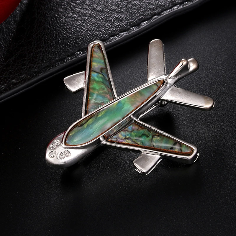 Alloy Airplane Brooch Pins Plane Luxury Brand Brooches Costumes