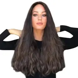 HAICAR Парик Мода Профессиональный Для женщин парик оголовье большой волнистые длинные вьющиеся волосы химические волокна парик 65 см Парики
