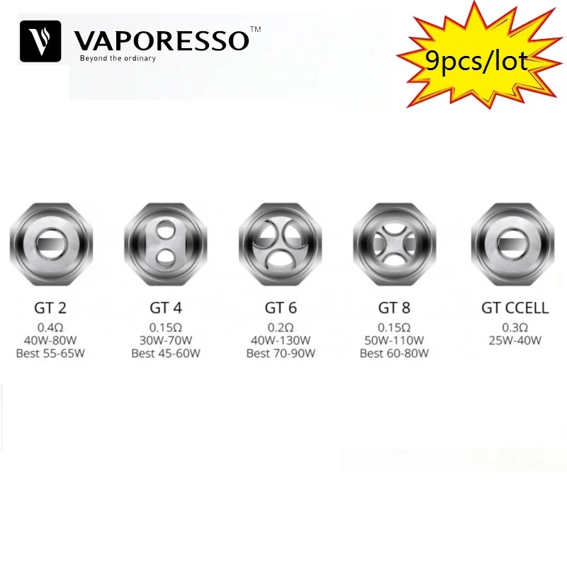 Vaporesso GT Vape Coil cCELL Mesh GT2 GT4 GT6 GT8 Core для NRG Cascade Tank Stick V8 Atomizer Revenger Swag Polar Kit|Испарители