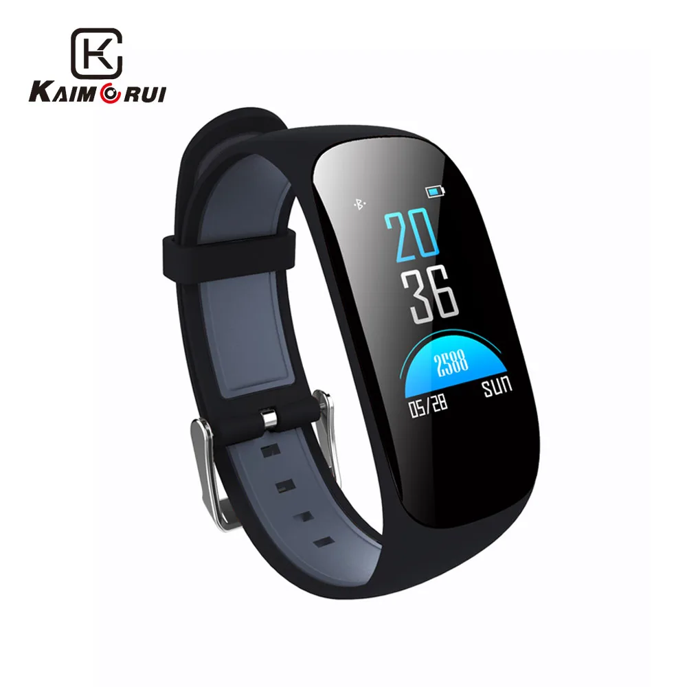 

Kaimorui Smart Bracelet with Color Screen Smart Wristband Pedometer Heart Rate Monitor GPS Track Bluetooth 4.0 for IOS/Android