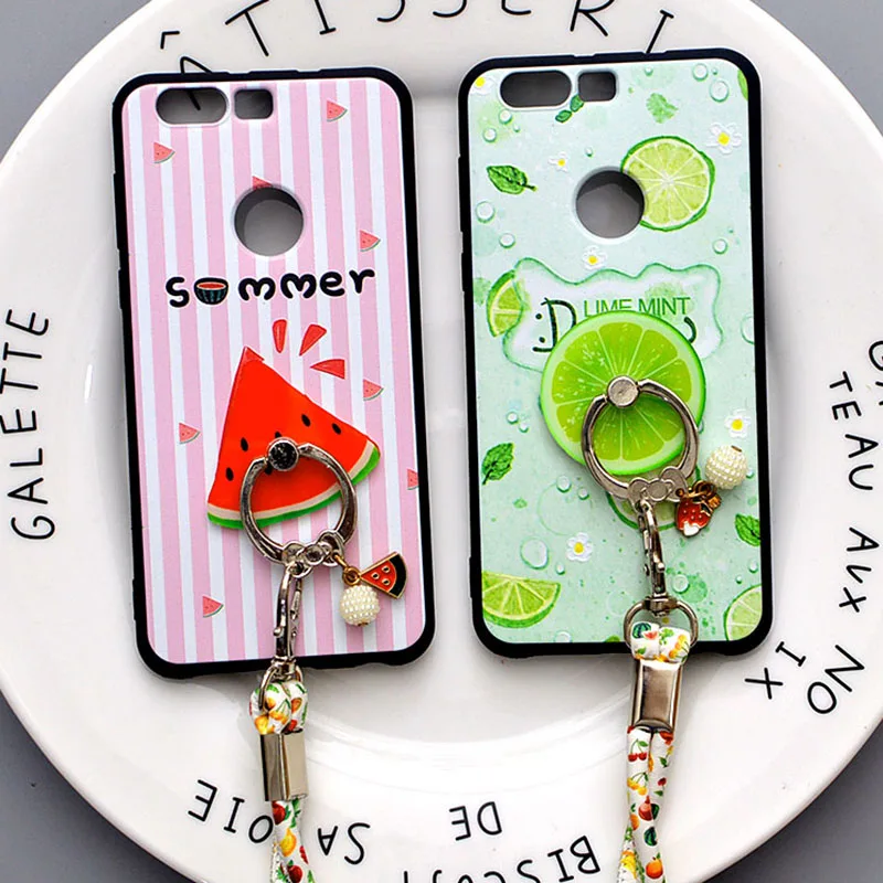 

For Fundas Huawei Honor 6A 6X 8 9 V8 V9 Case Soft Silicon Summer Fruit Lemon Back Cover Case for Huawei Nova 2 2 Plus Phone Bags