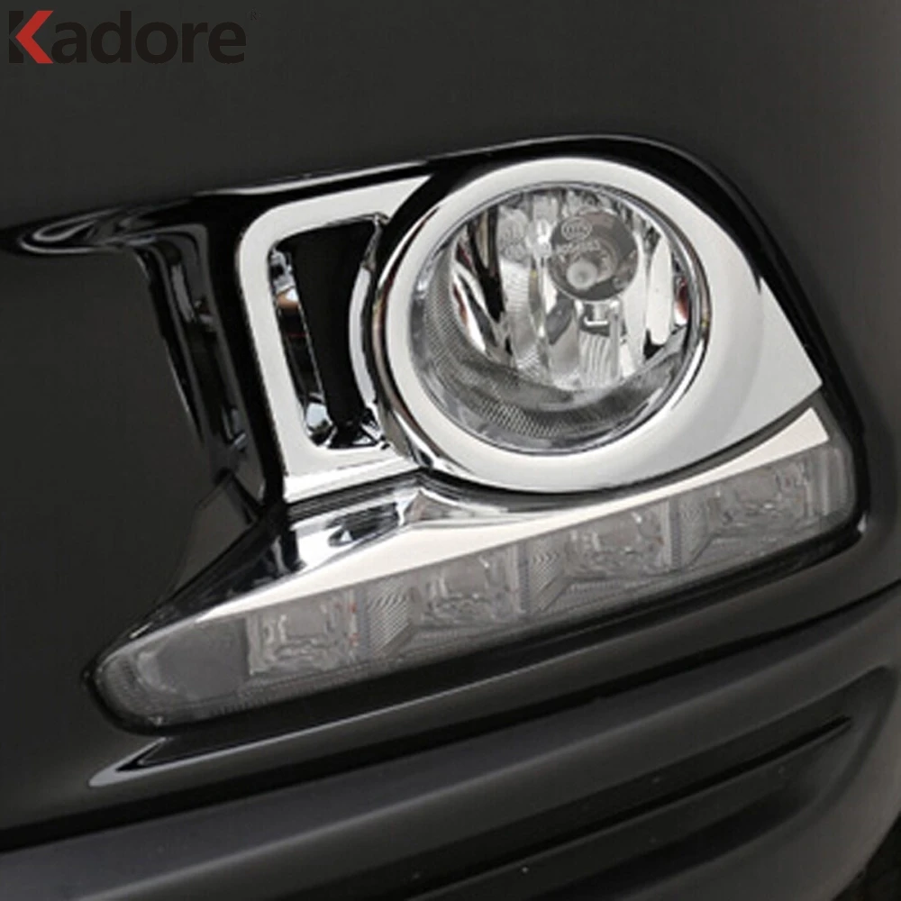 

For Toyota Highlander 2014 2015 ABS Chrome Front Rear Foglight Fog Light Cover Trim Car Protect Exterior Accessories