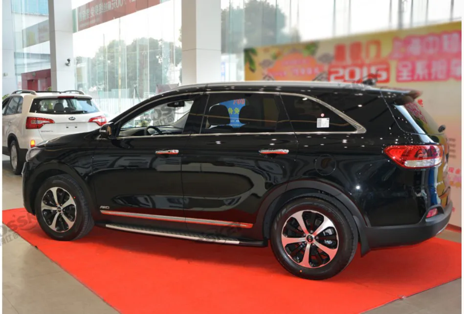 Для KIA Sorento. автомобильные ходовые доски Авто боковой шаг бар педали Высокое качество круговой дизайн Частиц Nerf баров