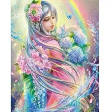5D Diy алмазная живопись Полная площадь дух Святого эльфа девушка украшение для дома Алмазная мозаика на заказ картина Прямая