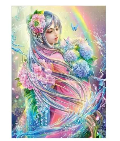 

5D Diy Diamond Painting Full Square Holy Spirit Elf Girl Decoration Home Decoration Diamond Mosaic Custom Picture Drop Shipping