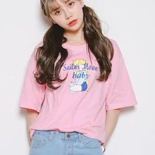 women t-shirt korea summer Sailor Moon printed loose short sleeved tshirts soft sister cute tee shirts women’s casual tops