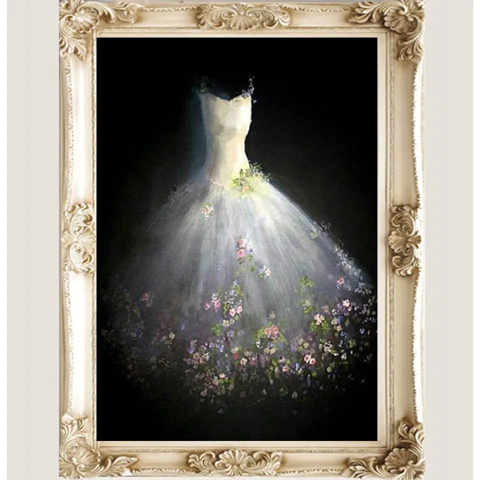 Свадебное платье, одежда, Новое поступление, сделай сам, кристалл, полная дрель, квадратная 5D алмазная живопись, 3D Набор для вышивки крестиком, мозаика, круглые стразы - Цвет: Wedding dress 1