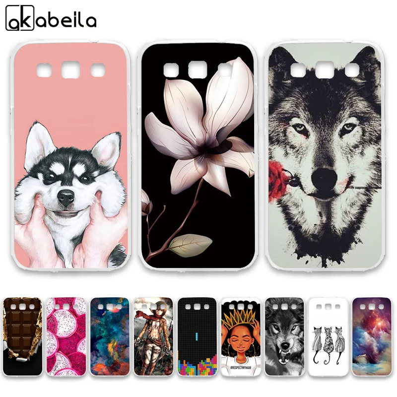 AKABEILA Чехлы ТПУ телефон для samsung Galaxy Win I8552 GT-i8552 GT i8550 i8558 8552 покрывает Nutella Фламинго Тетрис - изображение