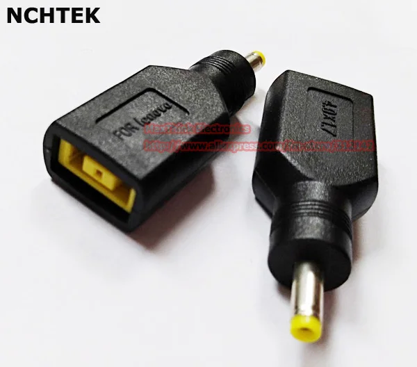NCHTEK DC 4.0x1.7mm Male to Square Female Plug Power Adapter Connector For Lenovo/Free Shipping/2PCS | Обустройство дома