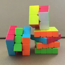 3Pcs Set of Qiyi Stickerless Magic Cube 2x2x2 3x3x3 4x4x4 Speed Competition Puzzle Cubes Twist Toy