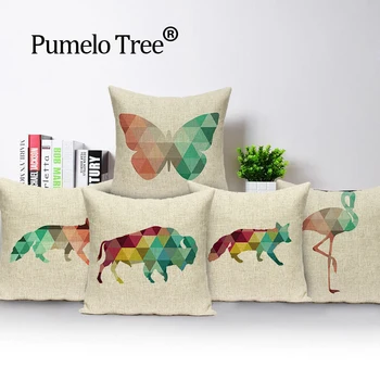 

Animals Cushions Home Decor Nordic Styl Colorful Lovely Pillow Butterfly Linen Decorative Cushion covers Custom Throw Pillows