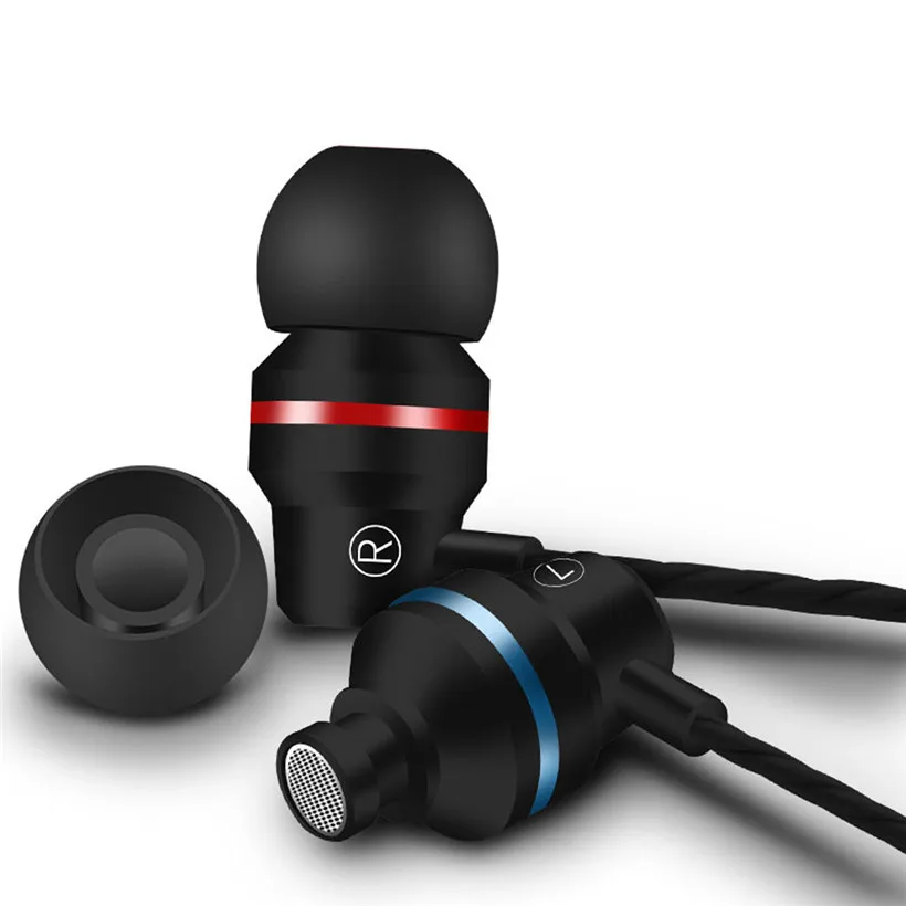 

Metal Stereo Earphones Bass Earphone Sport Hands Free Earbuds With Mic drop shipping 1013