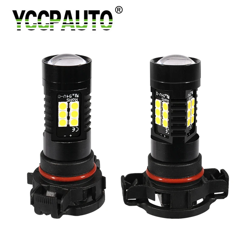 

YCCPAUTO 2Pcs PSX24W 5205 H16 LED Fog light Bulbs White Yellow High Quality 21SMD 3030 LED Car Fog Lamp DRL 6000/3000k 12-24V