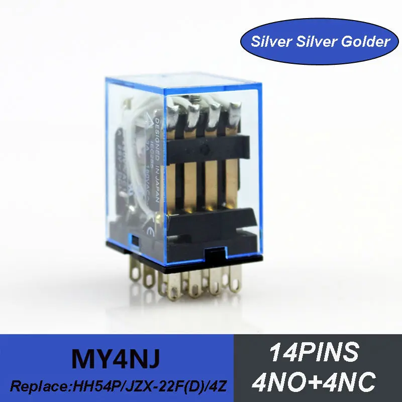 

1pcs packing HH54P MY4 General Purpose Relay 4pdt 14PINS LED relay 4NO+4NC electric relay shipping free
