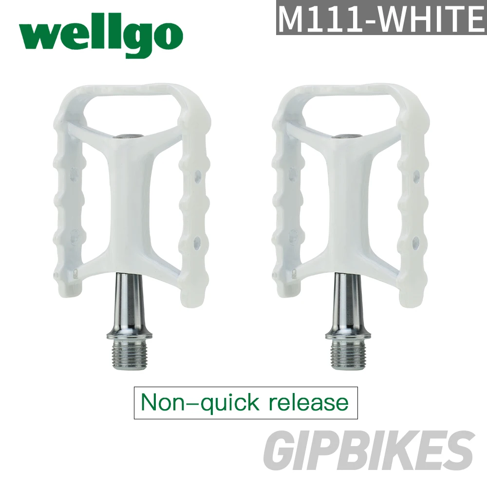 Wellgo M111 быстроразъемные небыстроразъемные велосипедные педали, сверхлегкие педали для шоссейного велосипеда, MTB велосипедные педали с блокировкой на подшипнике - Цвет: White
