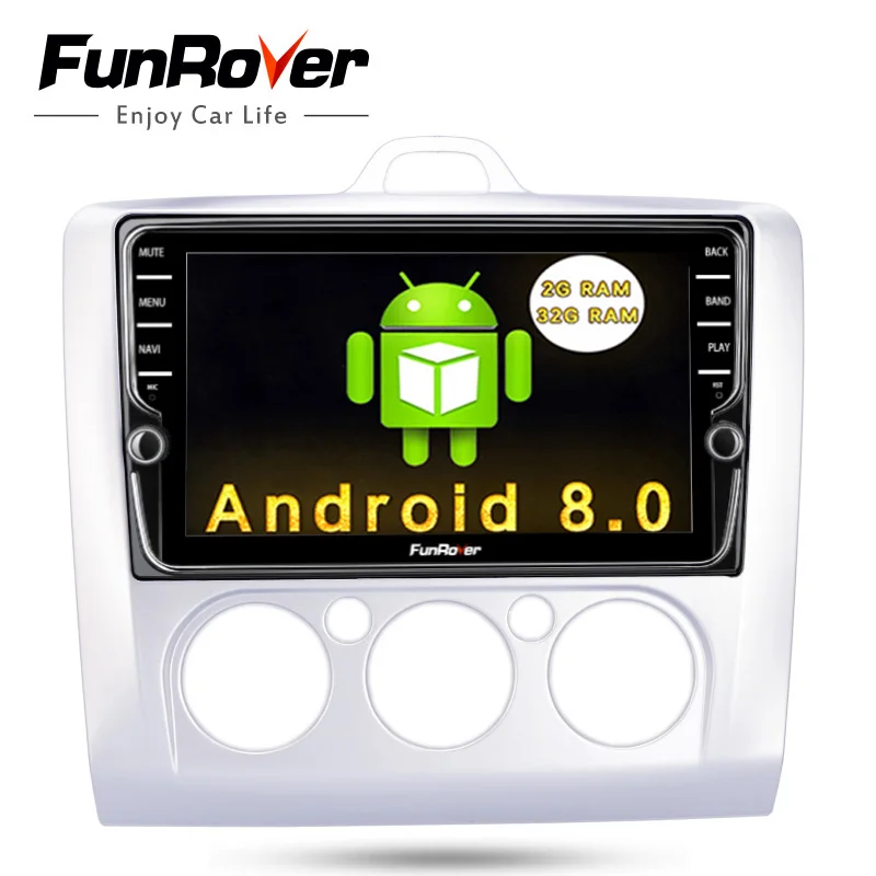 

Funrover 8" IPS Android 8.0 Car Dvd Gps multimedia For Ford Focus 2 Wifi video player in dash radio tape recorder rds stereo usb
