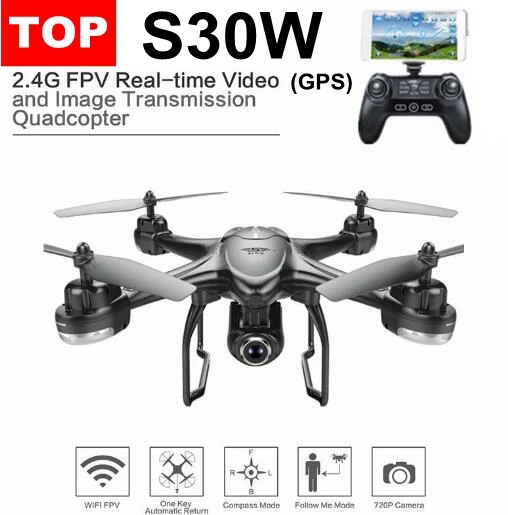 SJRC S30W Dual GPS RC Helicopter Camera Drone With 1080P HD WiFi Camera