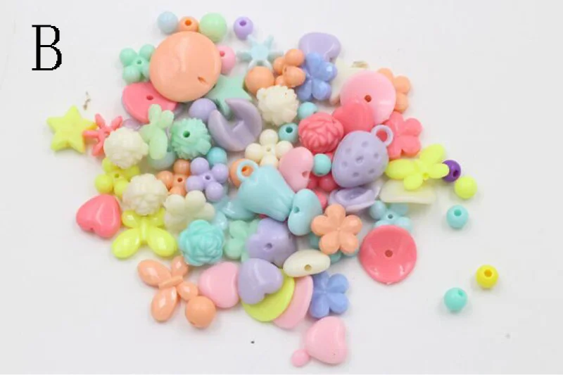 1 упаковка DIY акриловые бусины для раннего обучения из бисера массовый материал посылка из бисера Детские развивающие игрушки - Цвет: B