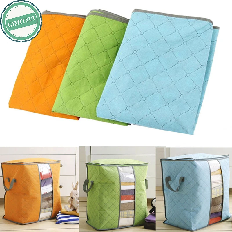 Bamboo Charcoal Storage Box Folding Sweater Clothes Blanket Closet