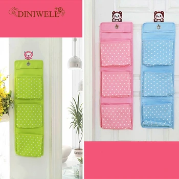 

Bathroom Kitchen Storage Bag Wall Mounted Wardrobe Oxford Hanging Bag Behind Doors Pouch Cosmetic Organizer Stationery Container