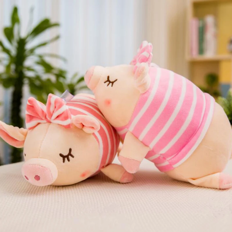 22 см милые влюбленные свиньи плюшевые игрушки бант свинья Животные Кукла Подушка Детская Успокаивающая Спящая кукла хлопок девочка