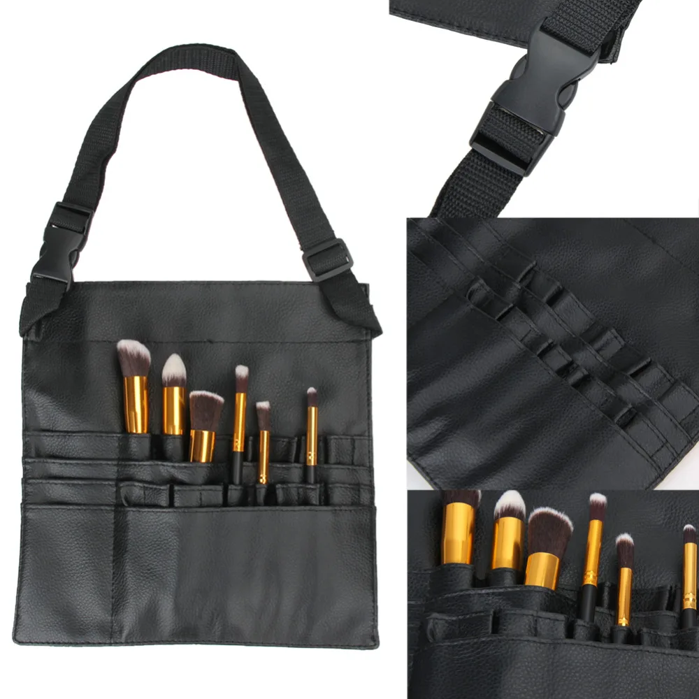 

18 Pockets Professional Cosmetic Makeup Artist Brushes Apron Belt Strap Case Practical Makeup Brushes Brush Storage Holder Bag