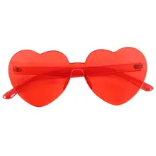 Солнцезащитные очки в форме сердца женские винтажные женские солнцезащитные очки прозрачные очки праздничные очки S8018 красный