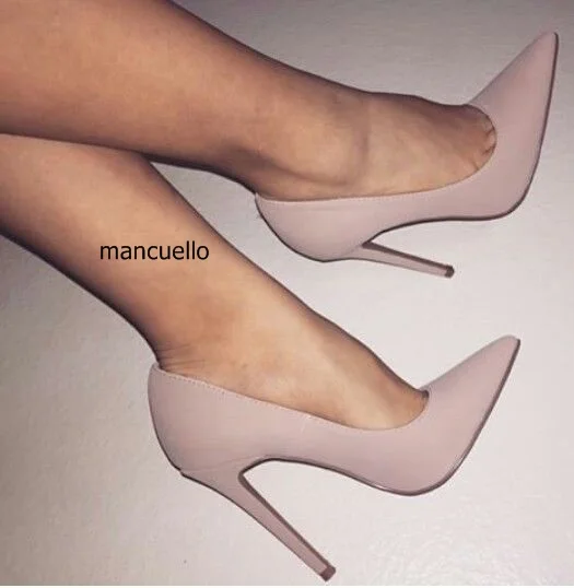 

New Concise Design Women Plain Pointed Toe Thin High Heels Sexy Slip-On Fashion Pumps Pretty Girls Shallow Shoes Hot Selling