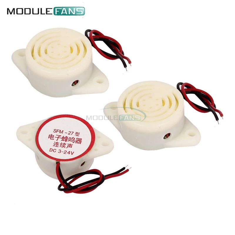 

2PCS SFM-27 DC 3-24V 90DB Intermittent Beep Alarm Electronic Buzzer Sounder Diy Electronic Module Diy Kit