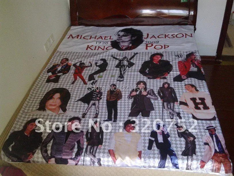 Free shipping wholesale michael jackson MJ Classic Bed sheet Blanket 59.05in X 78.74in Setbed