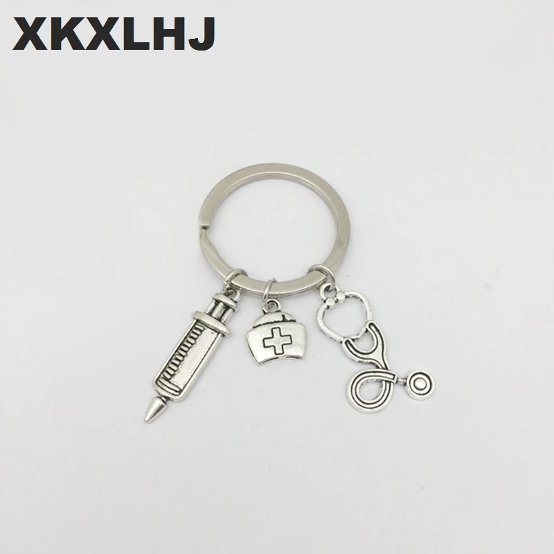 XKXLHJ 1 шт. медсестринский медицинский брелок шприц стетоскоп | Украшения и
