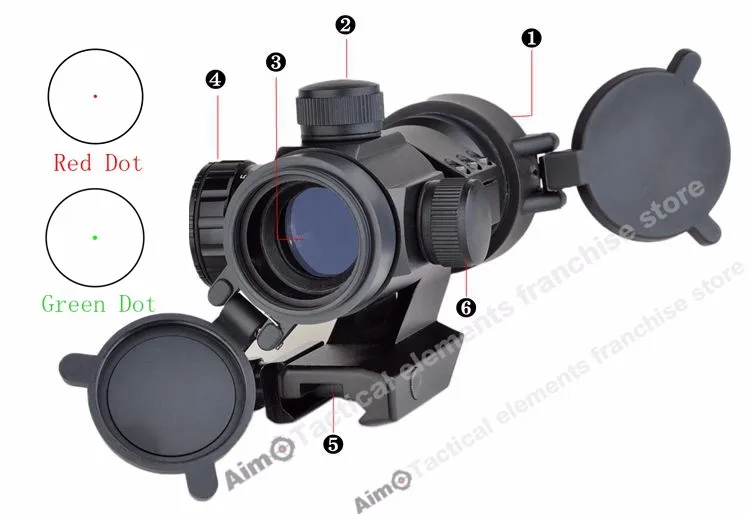 AIM тактическая голографическая стрелковая лампа охотничья 5 MOA зеленая красная подсветка красная точка зрения прицел AO 3011