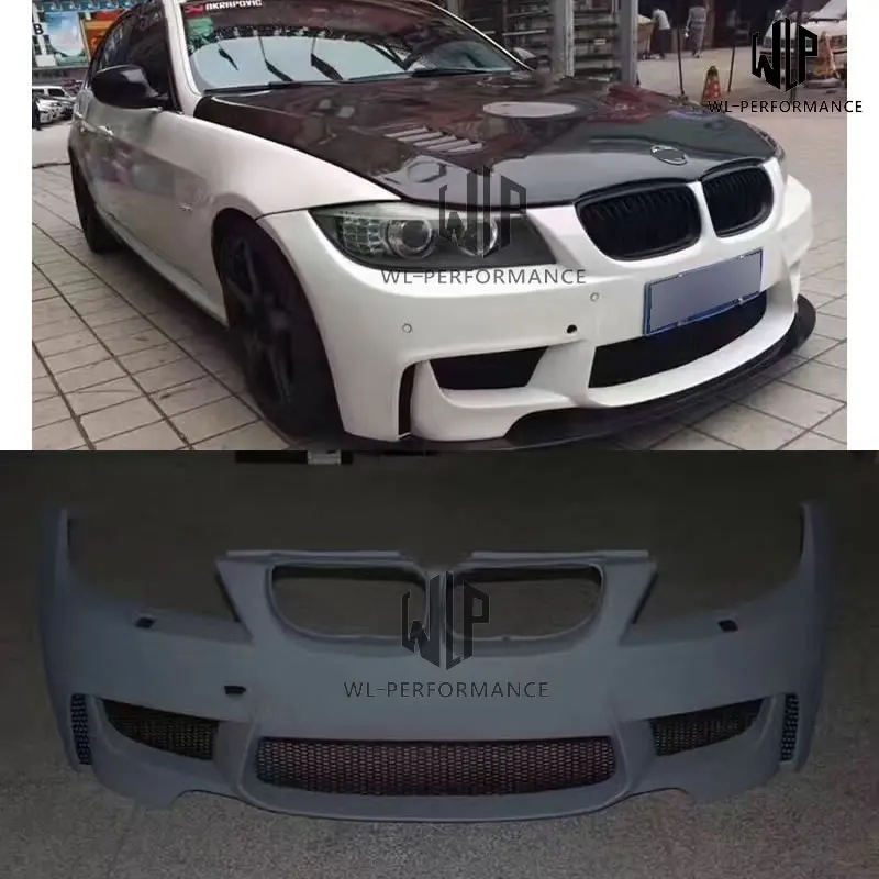 E90 ПУ Неокрашенная Передняя фотография для BMW 325i 1M Style Car Body Kit 2008 2012|Обвесы| |