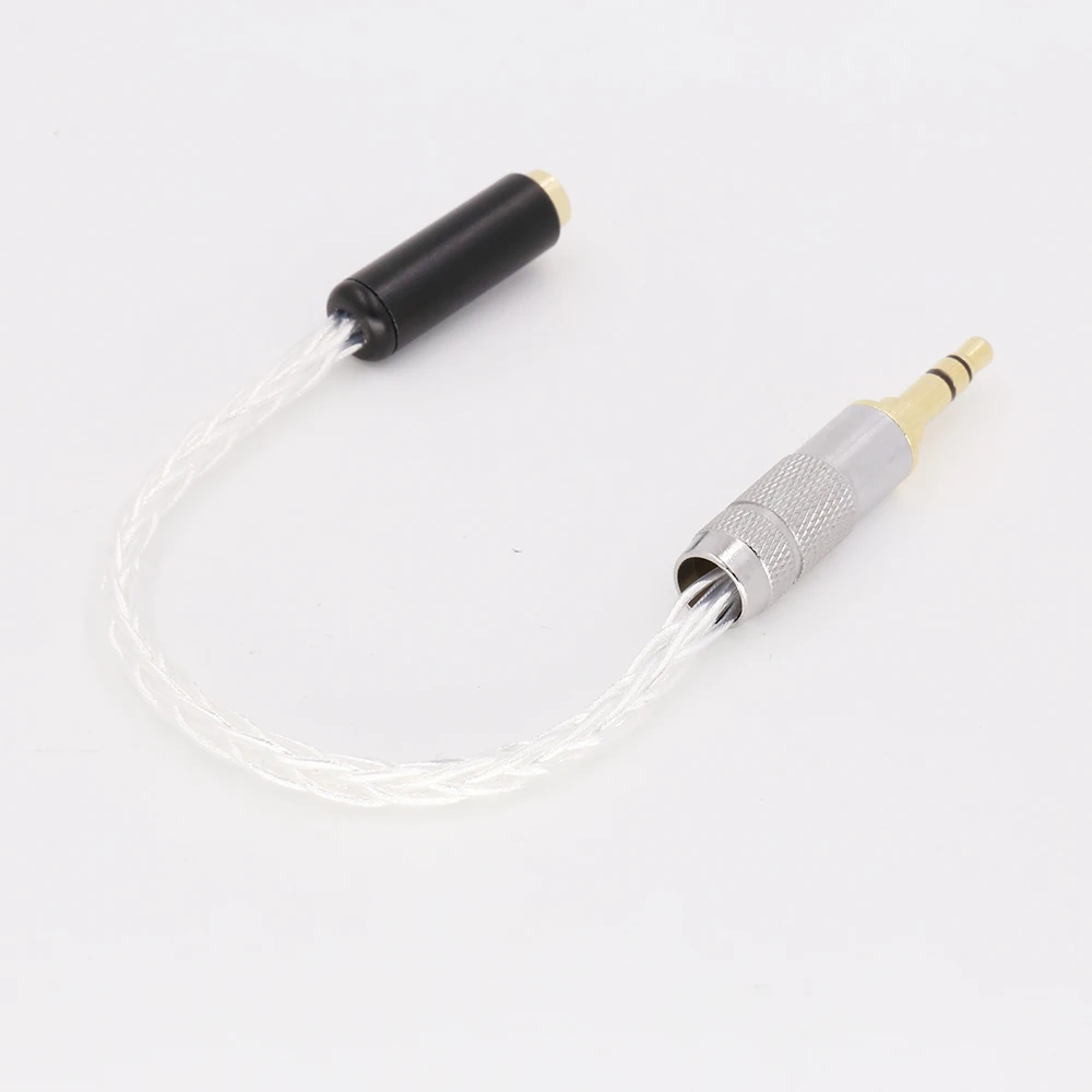 3 5mm 3 Pole Headphone to 2 5mm TRRS Balanced Female Aux Cable TRRS Audio Jack 7N Silver Plated Cable